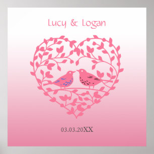Vogels in liefde poster