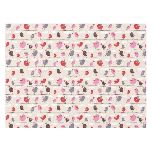 Vogels in liefde tafelkleed (Voorkant (Horizontaal))