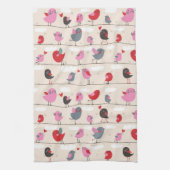 Vogels in liefde theedoek (Verticaal)