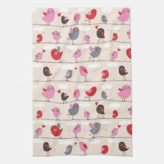 Vogels in liefde theedoek