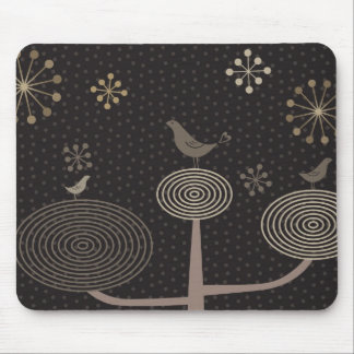 Vogels in liefdesdesign3 Black Mousepad Muismat