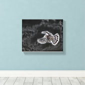 Vogels in vlucht: een symfonie van vrijheid canvas afdruk (Insitu (Houten vloer))