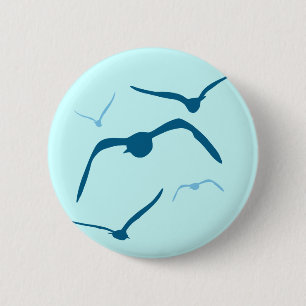 Vogels in vlucht ronde button 5,7 cm