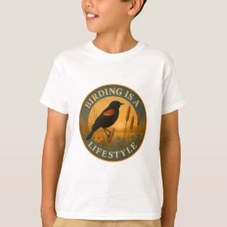 Vogels is een levensstijl - Red-Winged Blackbird M T-shirt