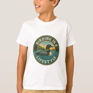 Vogels is een lifestyle - Loon Badge Design T-shirt