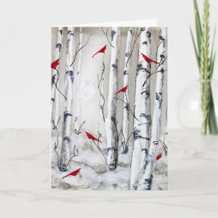 Vogels Leeg Gevouwen Wenskaart Kaart