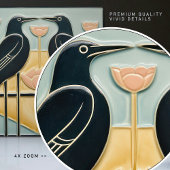  Vogels Mackintosh Art Deco Nouveau Decor Tegeltje