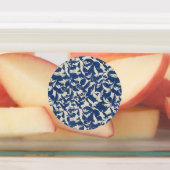 Vogels met blauwe en witte labels (Aangebracht)