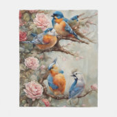 Vogels met Bloemen Deken (Voorkant)