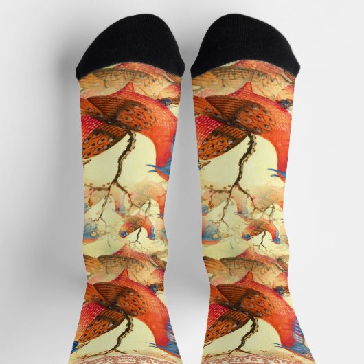 Vogels met Faux Lace Trim Sokken (Top)