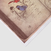  vogels met gedicht tissuepapier (Detail)