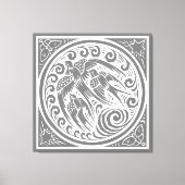  vogels met vlinders en sterren canvas afdruk (Voorkant)