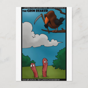 Vogels Naar Wormen De Grim Beaker Grappige Cadeaus Briefkaart