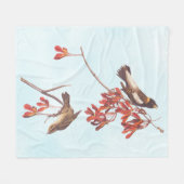 Vogels of Bobolinkvogels van de rijstbundel van Au Fleece Deken (Voorkant (Horizontaal))