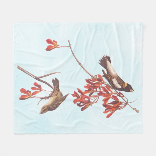 Vogels of Bobolinkvogels van de rijstbundel van Au Fleece Deken (Voorkant (Horizontaal))