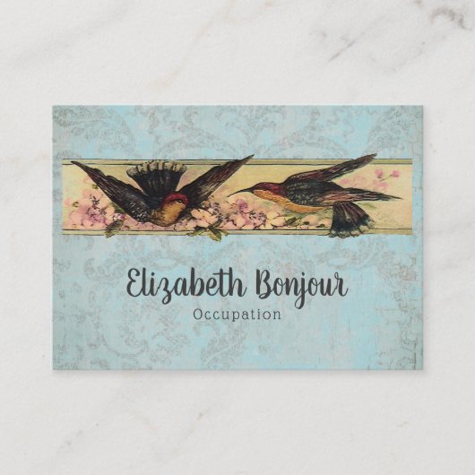 Vogels ontmoeten PAPIER, KLEUR- EN GROOTTEOPTIES - Visitekaartje (Voorkant)