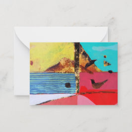 Vogels Oogflat Uitzicht Notitiekaartje