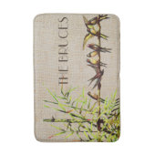  vogels op bijkantoor - Aangepaste badmat (Voorkant Verticaal)