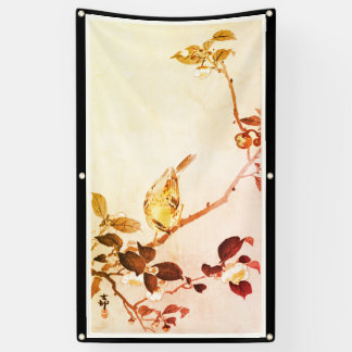 VOGELS OP BOODBRANCH JAPANESE DRUKBanner Spandoek