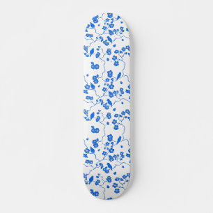 Vogels op Cherry Blossom Blue Print Skateboard