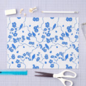 Vogels op Cherry Blossom Blue Print Tissuepapier (Craft)
