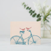 Vogels op de fiets briefkaart (Staand voorkant)