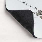 Vogels op draden muismat (Hoek)