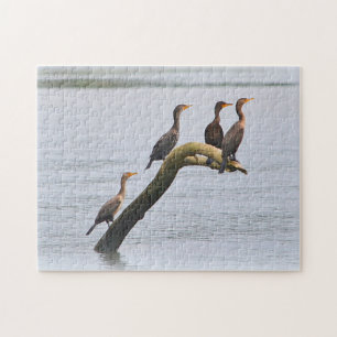 Vogels op driftwood Puzzle Legpuzzel