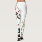 Vogels op een bijkantoor leggings (Achterkant)
