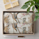 Vogels op een bijkantoor tissuepapier (Geschenk)