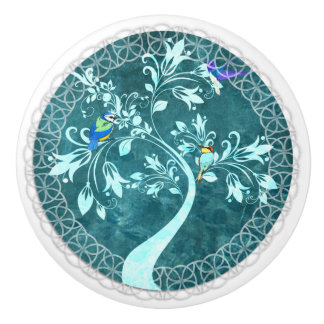 Vogels op een Branch Blue Country keramische meeuw Keramische Knop