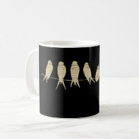 Vogels op een draad artistieke Muzieknoten