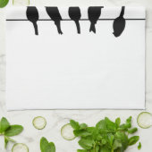 Vogels op een draad – durf anders te zijn theedoek (Gevouwen)