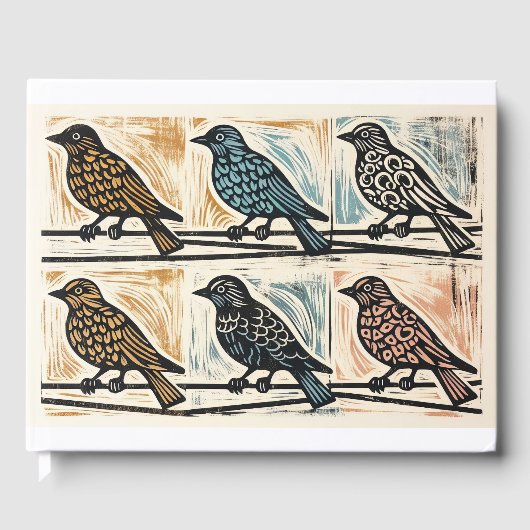vogels op een draad gastenboek (Voorkant)