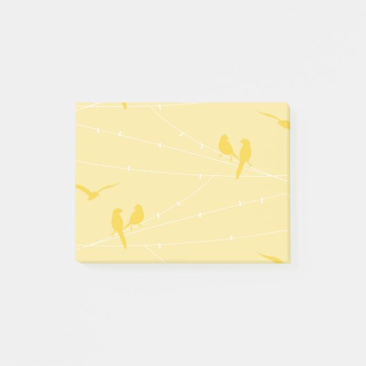 Vogels op een draad post-it® notes (Voorkant)