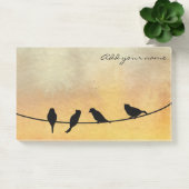 Vogels op een draad post-it® notes (Kantoor)