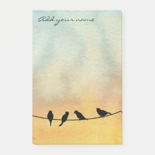 Vogels op een draad post-it® notes