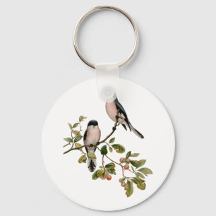 vogels op een filiaal sleutelhanger