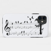 Vogels op een Notenbalk Case-Mate iPhone Case (Achterkant (horizontaal))