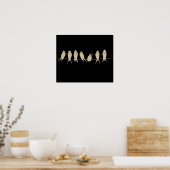 Vogels op een Poster (Keuken)