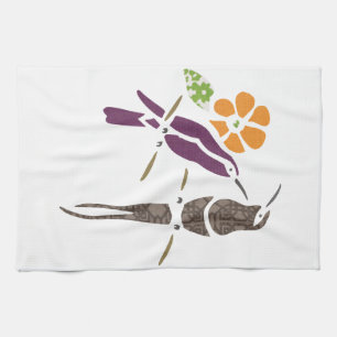 Vogels op een tak theedoek