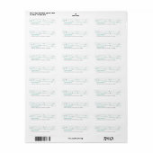 Vogels op een Wire Address Label (Blauw) (Full Sheet)