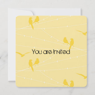 Vogels op een Wire Baby shower Kaart
