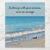 Vogels op het etiket van de ochtendwijn van het Su (Enkel label)