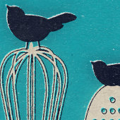 Vogels op keukengerei Keuken thema Posters
