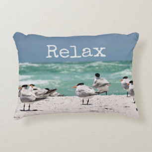 Vogels op strand Relax Accent Kussen