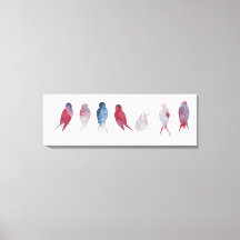 Vogels op Wire wrapped canvas