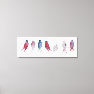 Vogels op Wire wrapped canvas