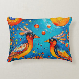 Vogels ornament accent kussen