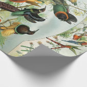  vogels Oude illustratie Kunstdieren Cadeaupapier (Hoek)